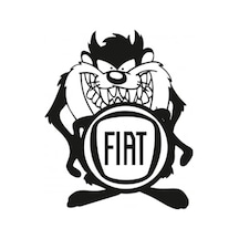 2 Adet Fiat Taz Komik Araba Sticker Yapıştırma
