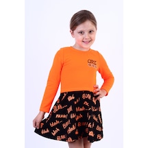 Toontoy Kız Çocuk Gırls Nakışlı Elbise Turuncu