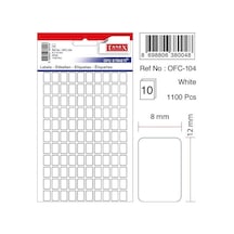 Tanex Etiket 10lu Ofc-104 Beyaz - 2 Adet