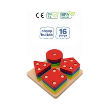 4 Lü Bultak Ahşap Geometrik Şekiller