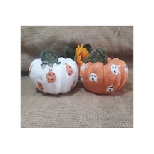 El Yapımı Halloween Balkabağı Seti,dekoratif Halloween Balkabağı 2'li Set.