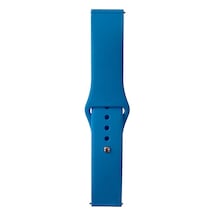 Galaxy   Uyumlu  Watch 46mm Band Serisi 22mm Klasik Kordon Silikon Strap Kayış-mavi