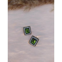 Hdmarketim Swarovski Yeşil Renkli Işıltılı Taşlı Sallantılı Küpe Çok renkli