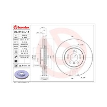 Brembo Fren Dıskı On 4-matic Mercedes W166 C292 W251 Brembo 09r10411 A1644211312