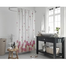Zethome Jackline Banyo Duş Perdesi 7017 Tek Kanat 1X120X200 Beyaz