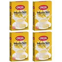 Orçel Muzlu Süt Aromalı İçecek Tozu Oralet Çay 4 x 200 G