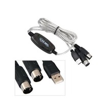USB To 2x Midi Org Kablosu Çevirici Dönüştürücü Adaptör Kablo