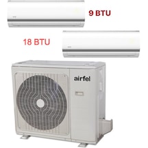 Airfel 2LMX50N (18 BTU) 1 Dış Ünite + 2 İç Ünite (9+18 BTU) Inverter Klima