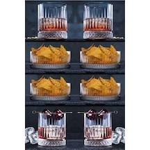 Viski Keyfi Seti 8 Parça - 4 Viski Bardağı Ve 4 Çerez/cips Kasesi Pb4x520014v55 1