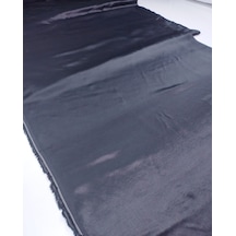 Siyah Keten Karışımlı Saten Viskon Kumaş Dökümlü Parlak Dolgun Abiyelik & Elbiselik 150x250cm-11978