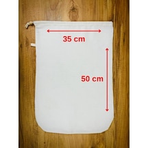 Yoga And Food %100 Ağartılmamış Ham Pamuk Bitkisel Süt Süzme Kesesi Badem Sütü, Fındık Sütü, Yeşil Sebze Suyu Süzme - Organik Pamuk Kese 35x50 Cm 50 x 22