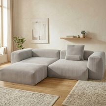 Relax Köşe Koltuk Takımı Sünger Koltuk Kanepe Divan Gri