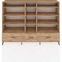 Hyperion Dolap 12 Raflı 3 Çekmeceli 220x44x163 Çam-çam Çam-çam