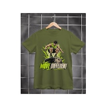 Segungear Movedifferent Erkek Regular Fit Baskılı Spor Tişört Haki - 933732637 Haki