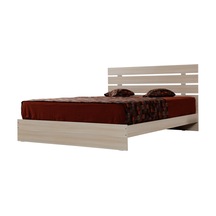 Pasifichome Huga Çift Kişilik Ahşap Karyola Meşe 180 Cm / Başlıklı Karyola