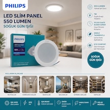 Philips 7w Sıva Altı Yuvarlak Led Slim Panel - 550 Lümen, 20.000 Saat Diğer