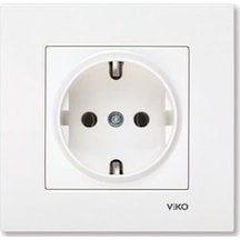 Viko Meridian Topraklı Priz Beyaz Çerçeveli - 90967008 Viko