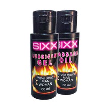 Sixx Erkeklere Ve Bayanlara Uygun Iubrikant 60 Ml Jel Ile+ Masaj Yağı