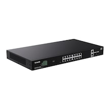 Tenda Teg2220p-16-250w 16 Port 10-100-1000 Poe +2 Sfp Switch Cloud Yönetilebilir Çelik Kasa Switch