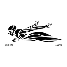 Airbrush Tattoo Yüzücü Yapışkanlı Stencil Süsleme Ve Boyama Kalıbı