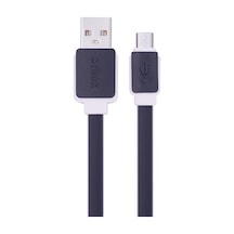 Syrox C63 Micro Usb Şarj Ve Usb Data Kablosu Yassı 2.0A 1.2Mt Siy