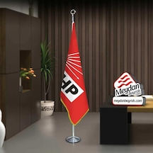 Cumhuriyet Halk Partisi Chp Bayrak -ofis -makam-toplantı Odaları -direkli -saçaklı Makam Bayrağı 1