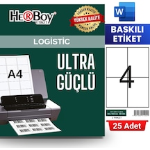 Herboy Hb-1204 105 X 148,5 Mm A4 Baskılı Laser Etiket 25 Adet