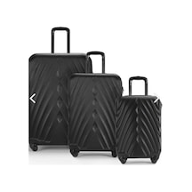 Wexta Wx-400 Yağ Yeşili 3lü Set Valiz Black