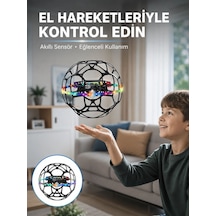 Led Işıklı Futbol Topu Mini Drone Akıllı Sensörlü El Kontrollü
