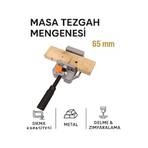 Merttools Kalıpcı Delme Zımparalama İçin Düz Çeneli Masa Tezgah Matkap Mengenesi Yeni Model Mengene