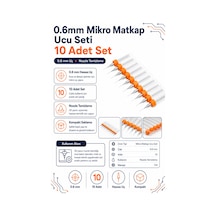 0.6mm Mikro Matkap Ucu Seti - Nozzle Temizleme Ucu 10 Adet