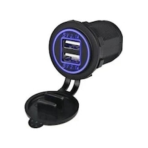 Mellifera İki Usb Type-a Şarj Cihazı Mavi Işıklı