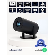 Jeero Hy300pro Multimedia Ultra Hd 1080 Pixel Android 12 Projeksiyon Cihazı Türkçe Menü