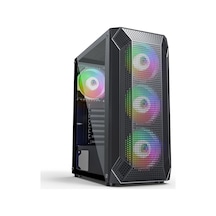 PowerBoost VK-P1882B Mesh Panel 4x12 CM Fanlı ATX Bilgisayar Kasası