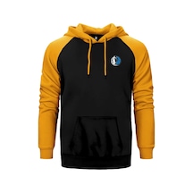 Dallas Mavericks Logo Sarı Renk Reglan Kol Kapşonlu Sweatshirt Sarı