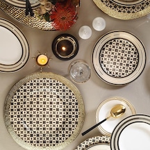 Kütahya Porselen İnci Bone Kalıpso 53 Parça Yemek Takımı Renkli