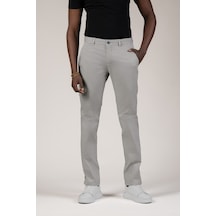 Akçaylar Regular Fit Pamuklu Büyük Beden Yazlık Chino Pantolon gri