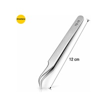 Ts-15 Eğri Uçlu Paslanmaz Çelik Hassas Endüstriyel Cımbız Anti-manyetik Hobi Ve Elektronik Tamir Cımbızı 12 Cm