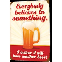 bira kadeyi köpüklü retro ahşap poster