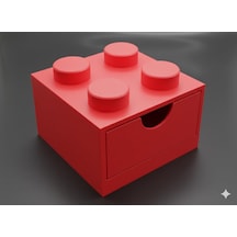 Yapı Oyuncak Tasarımlı Mini Çekmece 2x2 Masaüstü Düzenleyici Çok Renkli