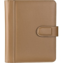 Organizer Ajanda Tarihsiz Çizgili 4 Halkalı 19.5x23 CM - Vizon