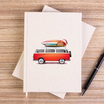Volkswagen Karavan Holiday Çizgisiz Kanvas Defter Krem