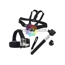 Azemax Göğüs Askısı Kafa Bandı Monopod Seti
