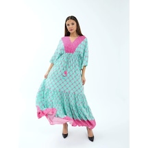 6389 Elbise-fuşya Fuşya