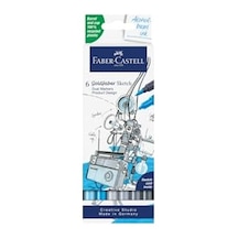 Faber-castell Gofa Sketch Ürün Tasarım Markör Seti, 6 Lı, Çift Uçlu, 0.6 Mm Fineliner Uç, Kalıcı Mürekkep, Alkol Bazlı, Geri Dönüşümlü Gövde 103 Ivory
