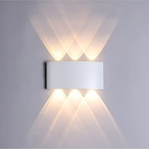 Uranüs Gün Işığı Ledli Dekoratif Işık Süzmeli Iç Dış Mekan Bahçe Balkon Teras Salon Aplik Beyaz