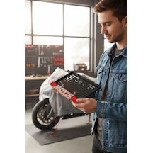 Motorsiklet Motul Plakalık Kırmızı Kabartmalı Krom Yazı 1 Adet Motor Plakası