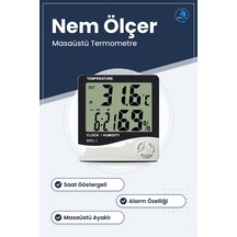 Dijital Masaüstü Termometre Higrometre Nem Ölçer Bebek Odası Sıca
