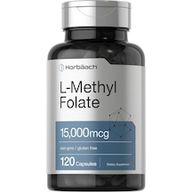Horbaach L-methylfolate Mthf Folate 15000mcg 120 Caps Aromasız