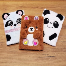 Şık Panda Tasarımlı Peluş Defter 21x15 Cm 75 Sayfa Diger